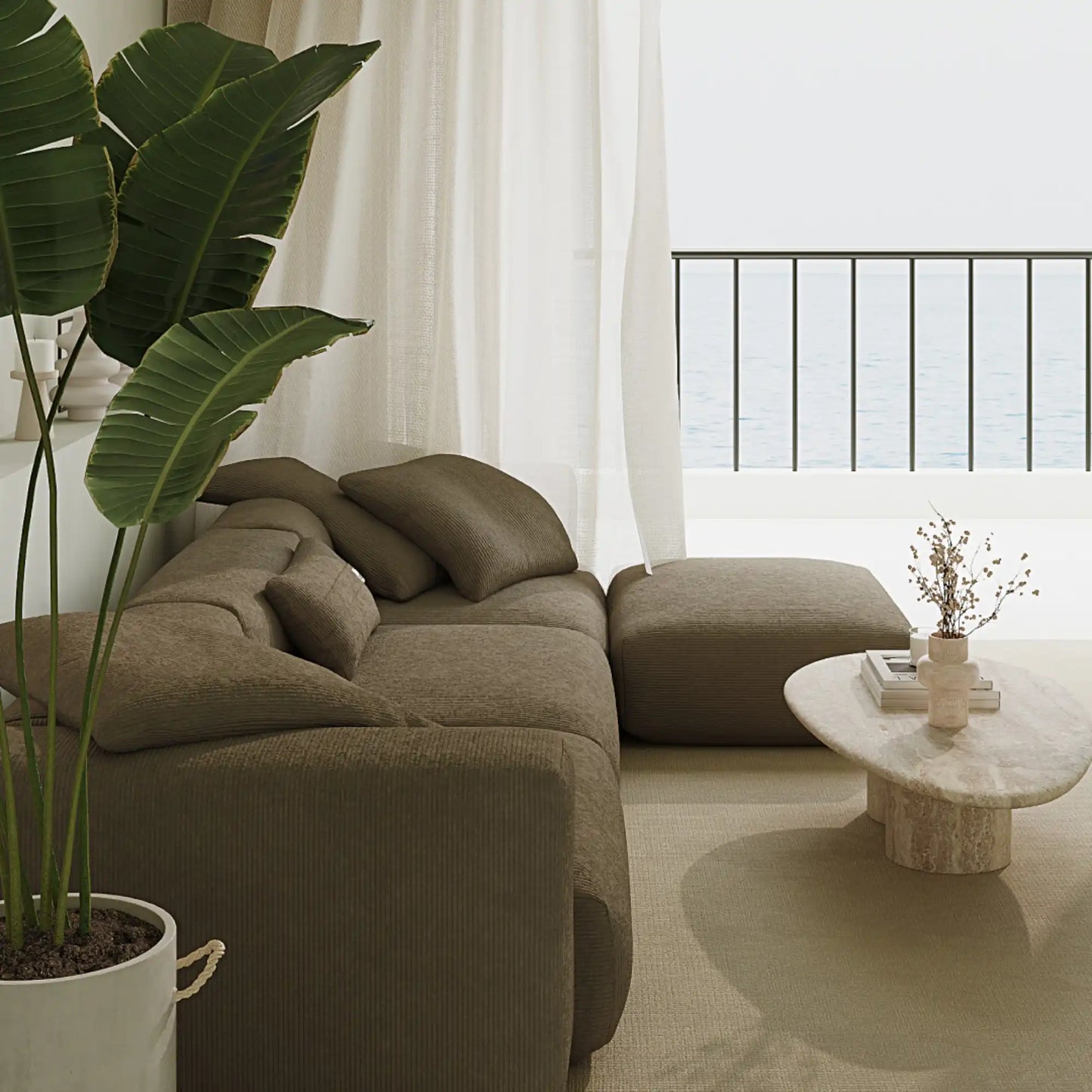 MOMO SET 6 - CORDUROY STONE TAUPE