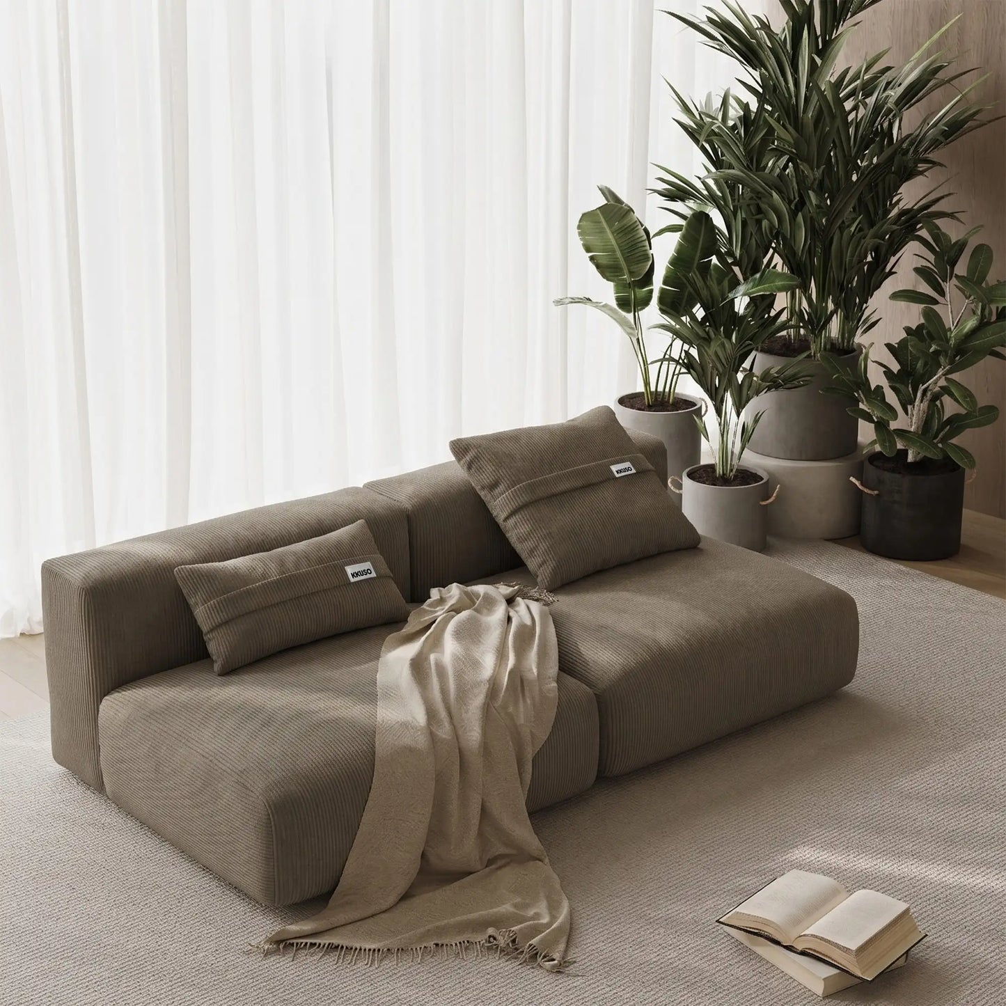 MOMO SET 3 - CORDUROY STONE TAUPE