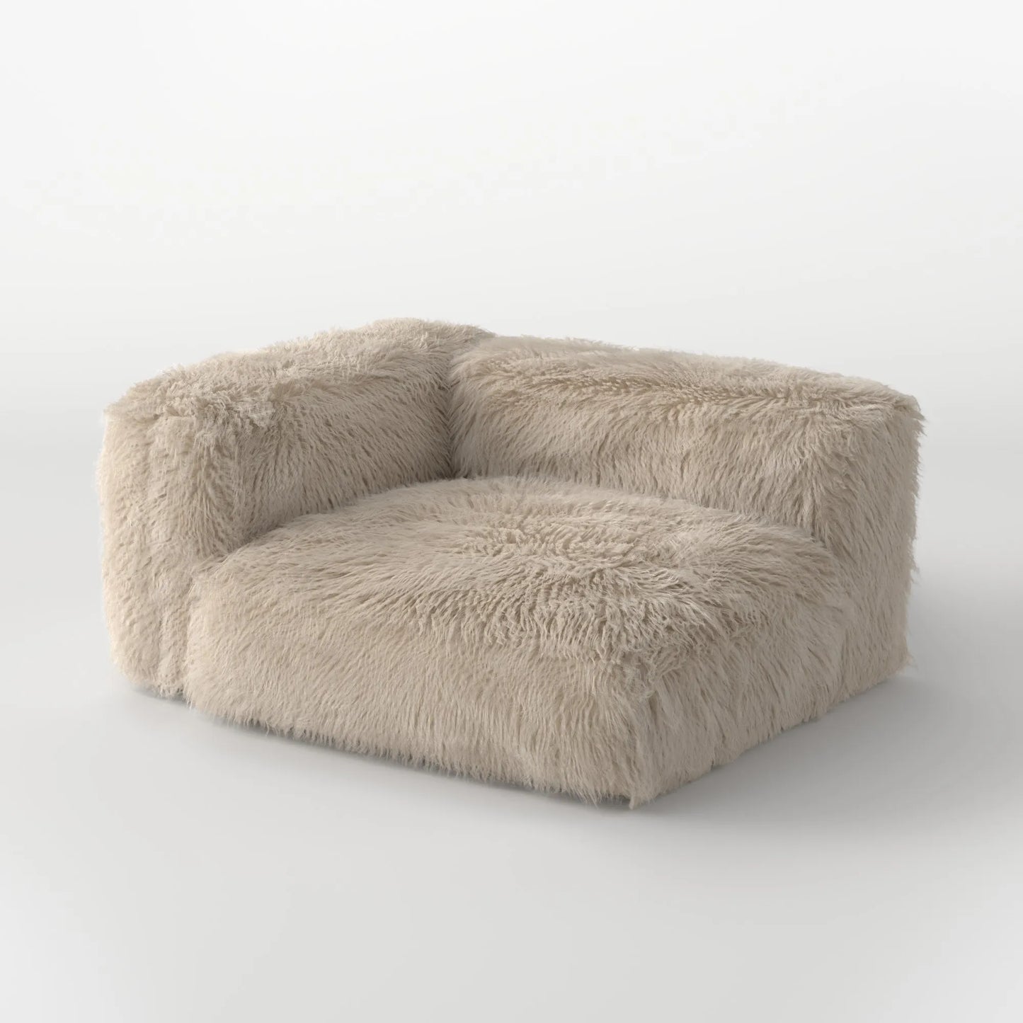MOMO CORNER RIGHT - FAUX FUR CAFE CREME