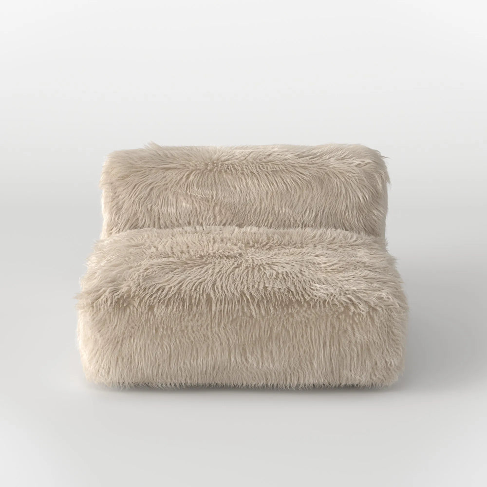 MOMO LOUNGER - FAUX FUR CAFE CREME