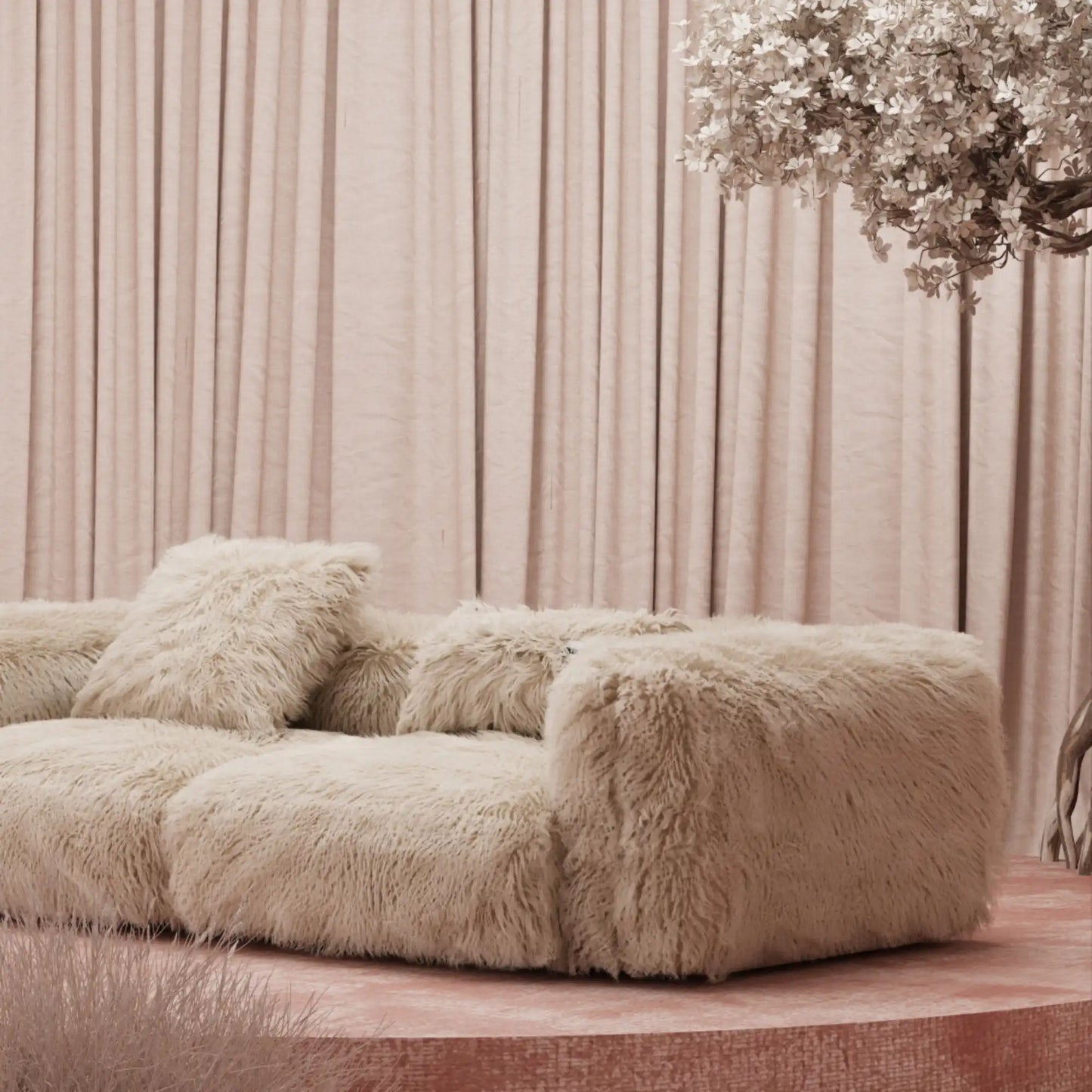 MOMO SET 1 - FAUX FUR CAFE CREME