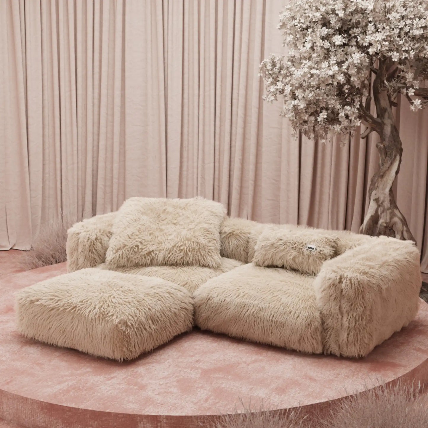 MOMO SET 1 - FAUX FUR CAFE CREME