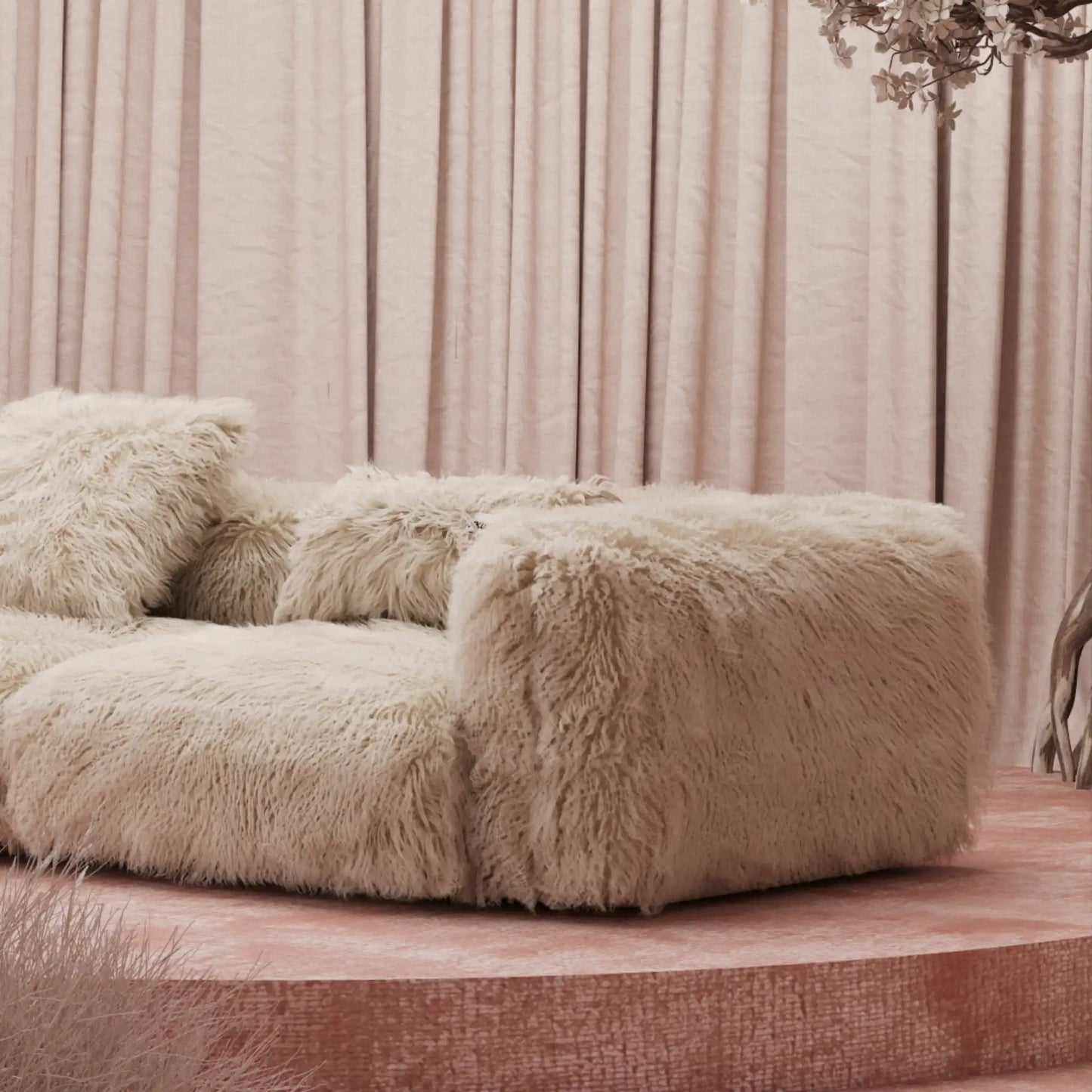 MOMO SET 2 - FAUX FUR CAFE CREME