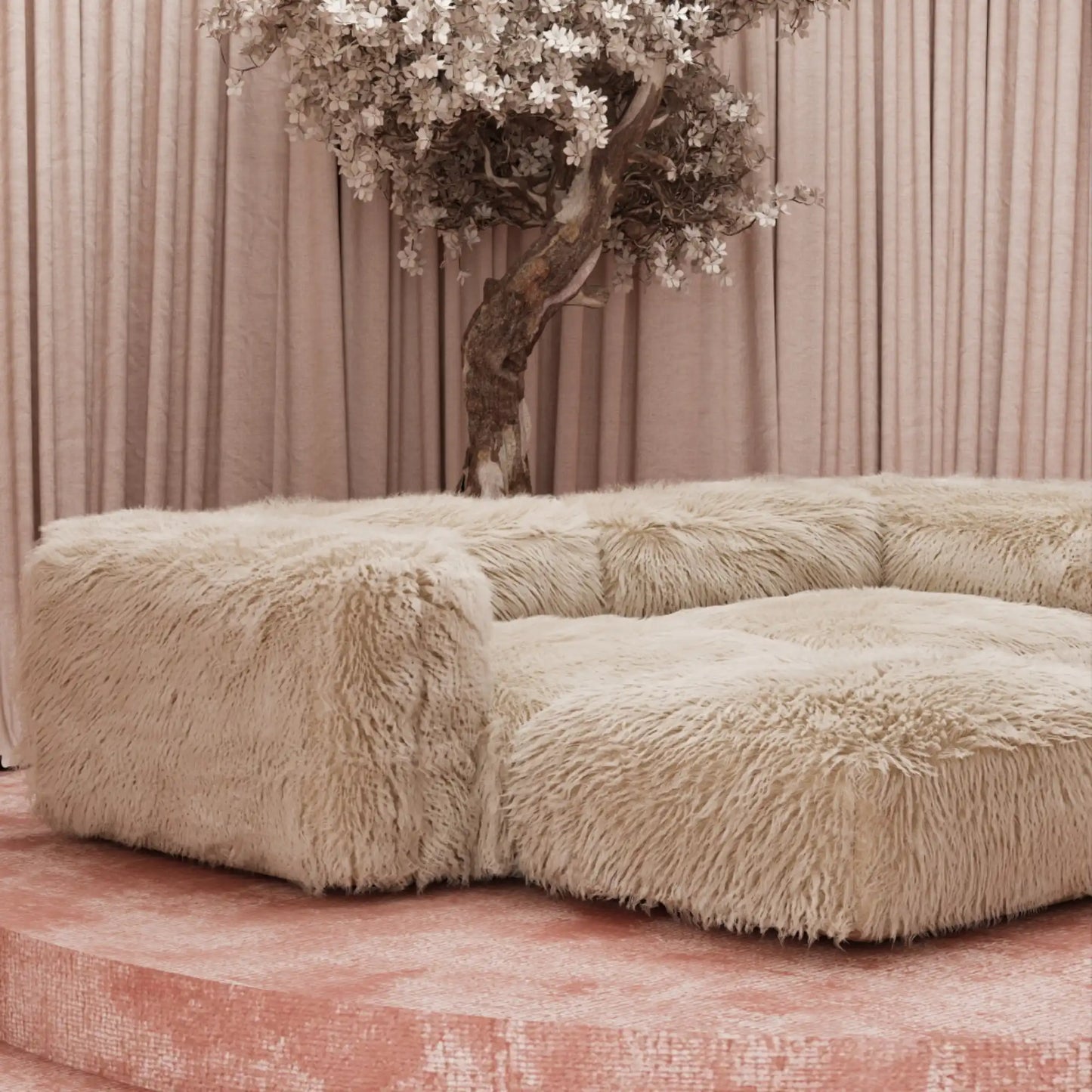 MOMO SET 2 - FAUX FUR CAFE CREME