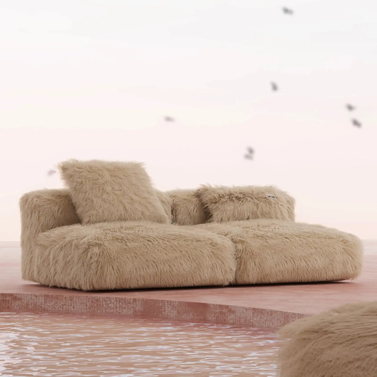 MOMO SET 3 - FAUX FUR CAFE CREME