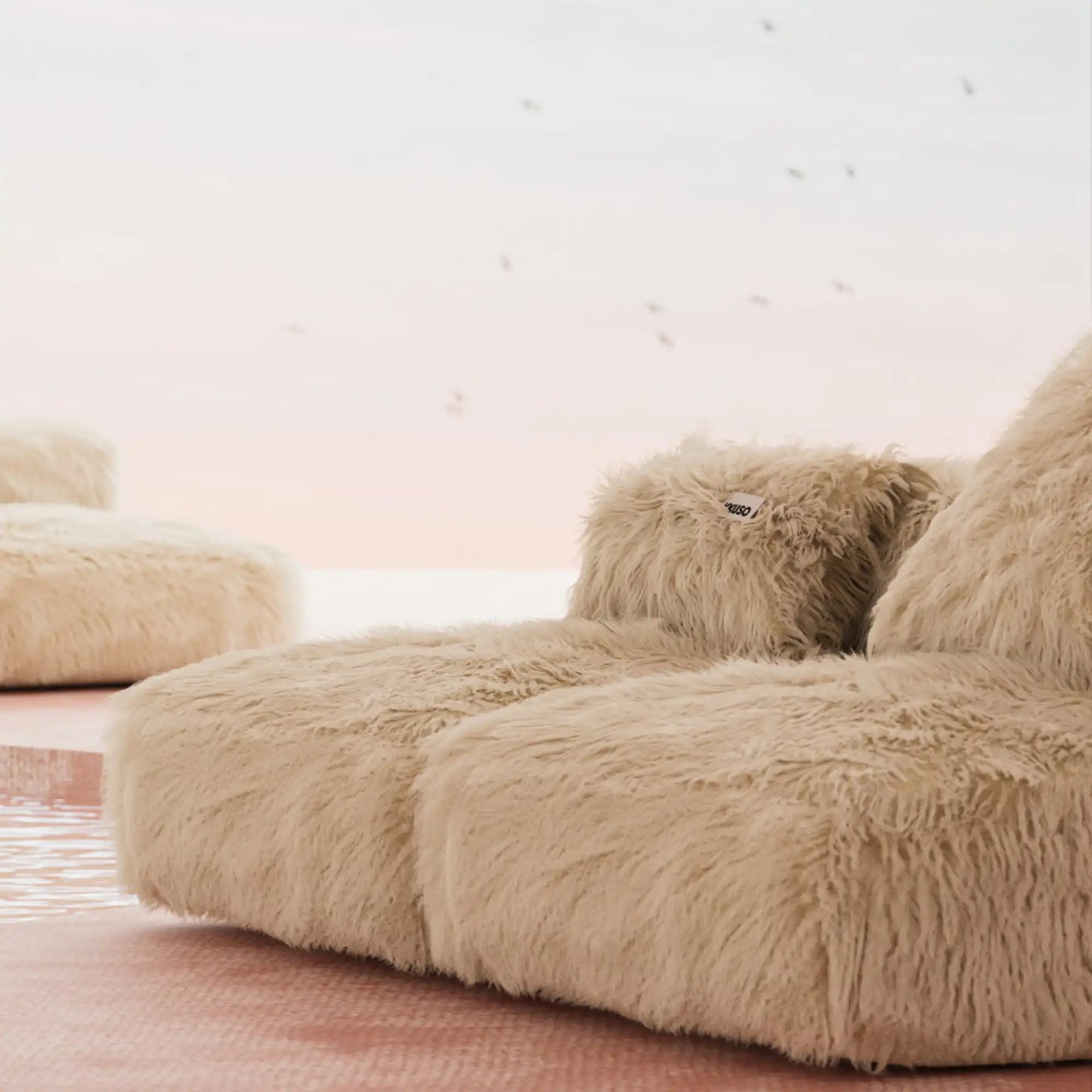 MOMO SET 3 - FAUX FUR CAFE CREME