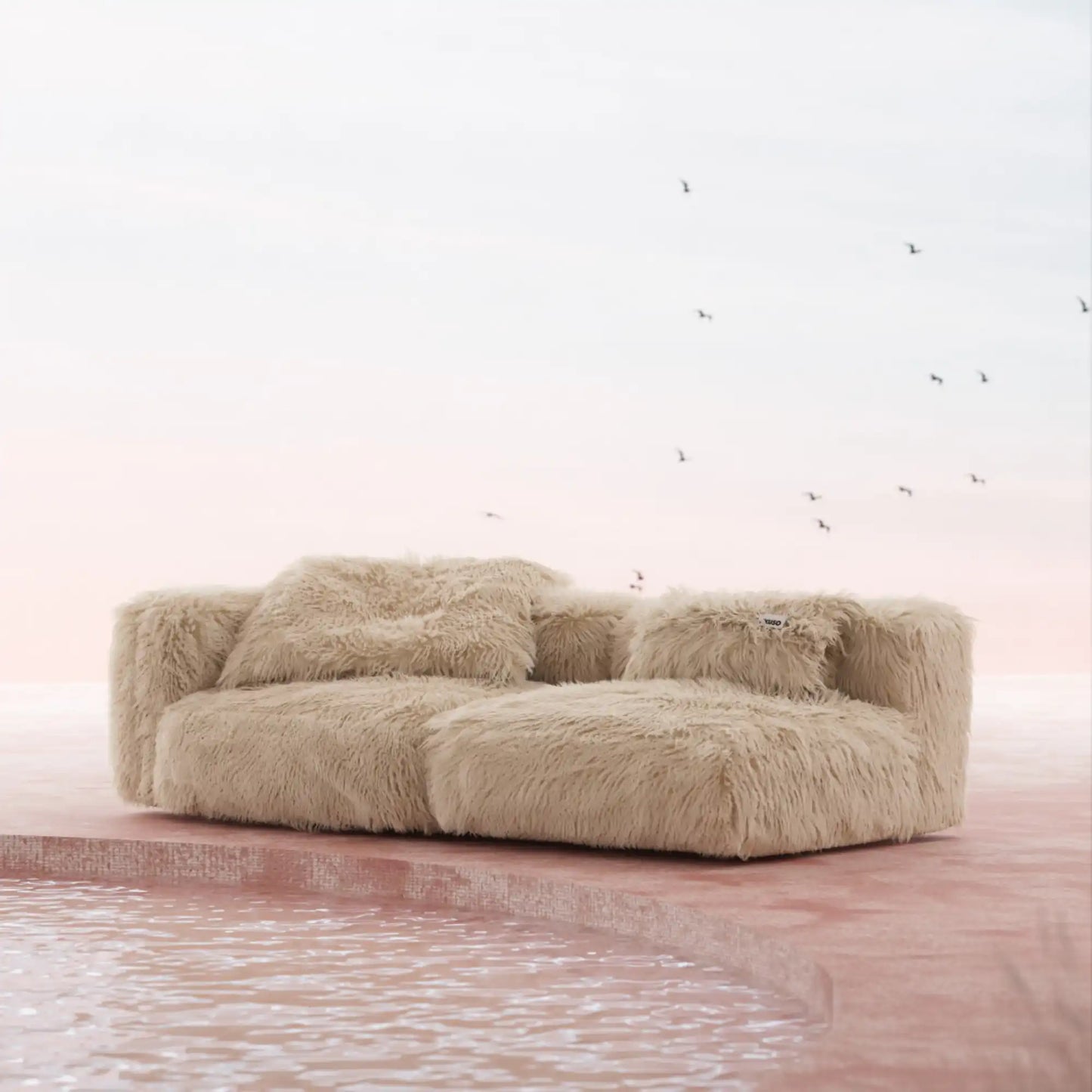 MOMO SET 3 - FAUX FUR CAFE CREME