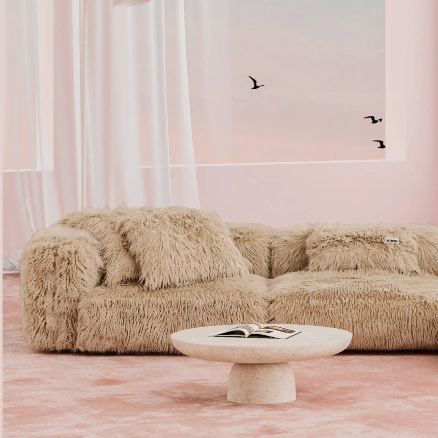 MOMO SET 5 - FAUX FUR CAFE CREME