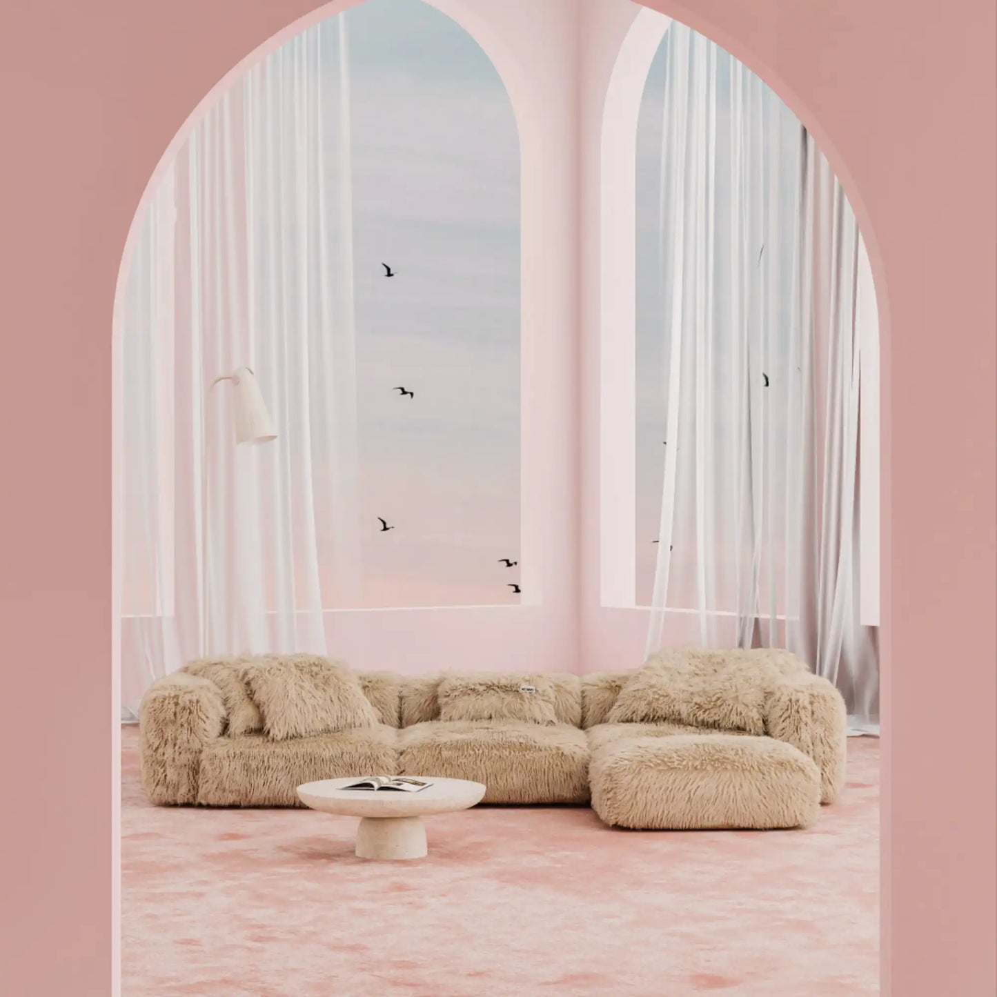 MOMO SET 5 - FAUX FUR CAFE CREME