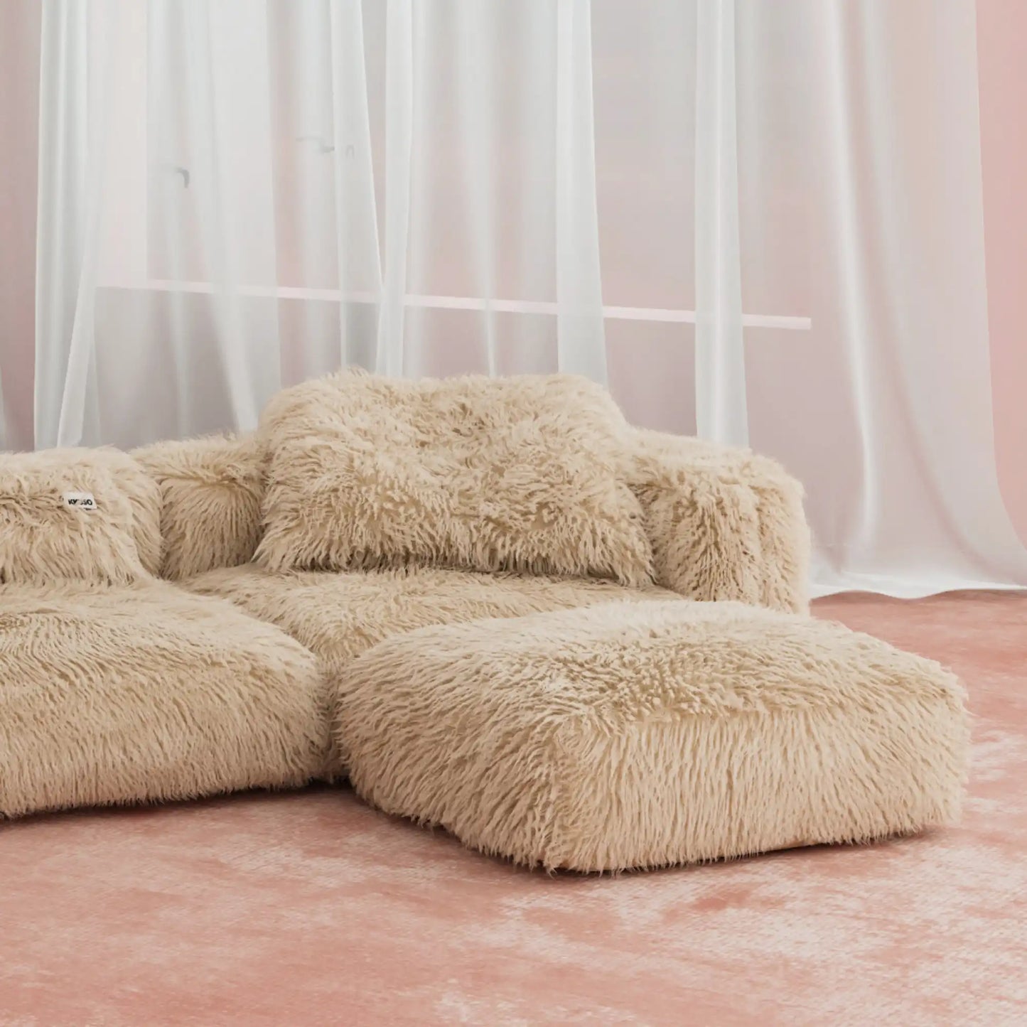 MOMO SET 6 - FAUX FUR CAFE CREME