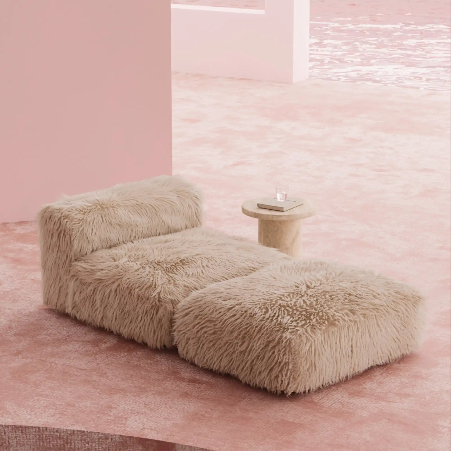 MOMO SET 7 - FAUX FUR CAFE CREME