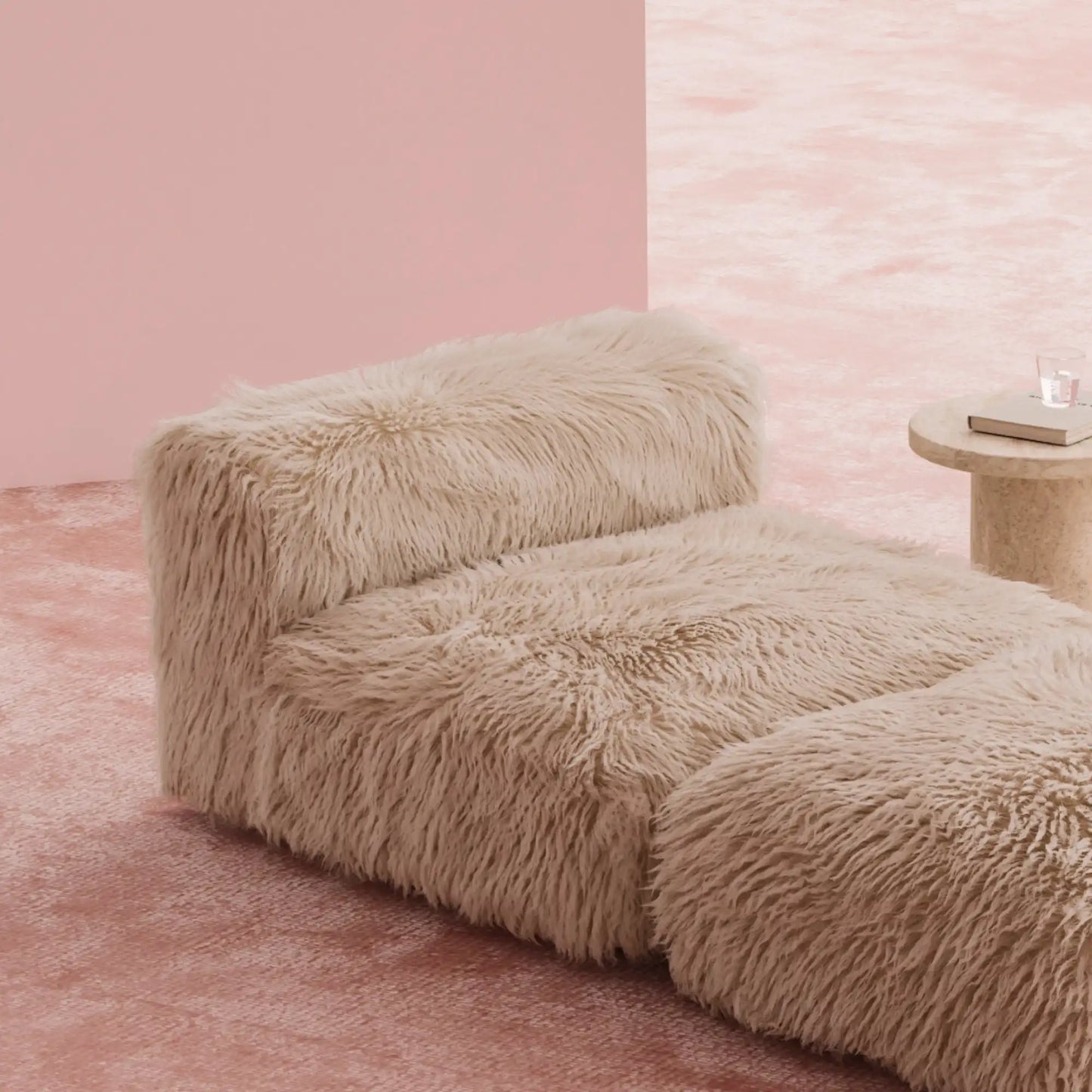 MOMO SET 7 - FAUX FUR CAFE CREME