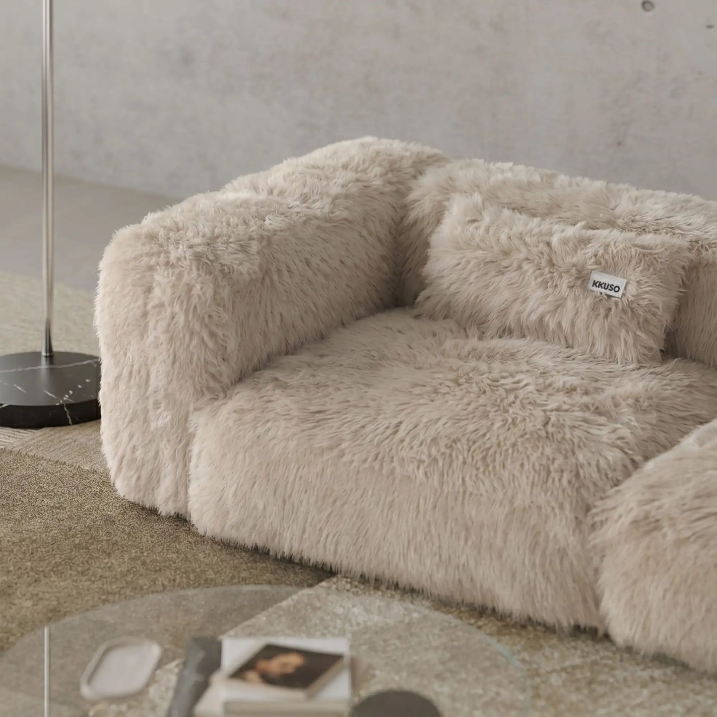 MOMO SET 4 - FAUX FUR CAFE CREME