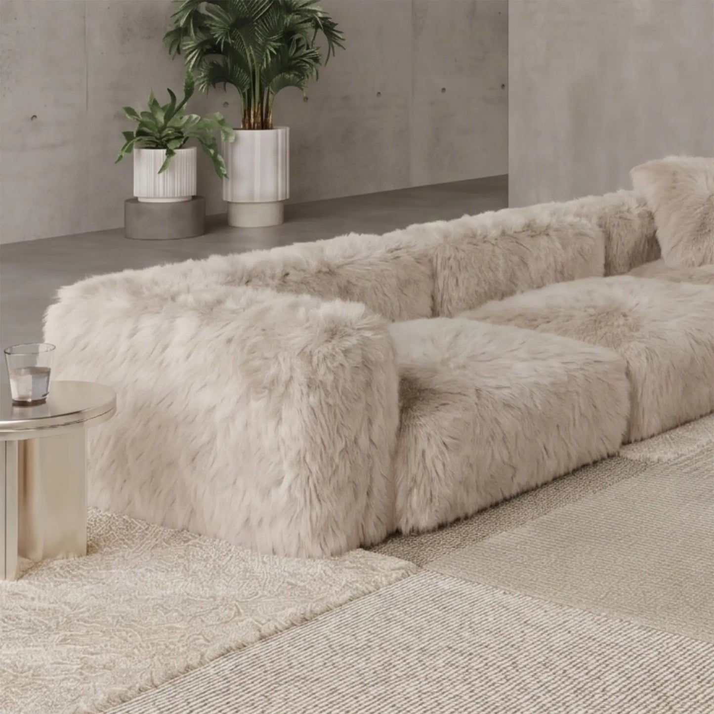 MOMO SET 5 - FAUX FUR CAFE CREME