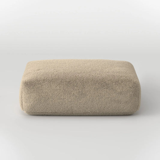 MOMO OTTOMAN - SOFT FUR WARM OAT