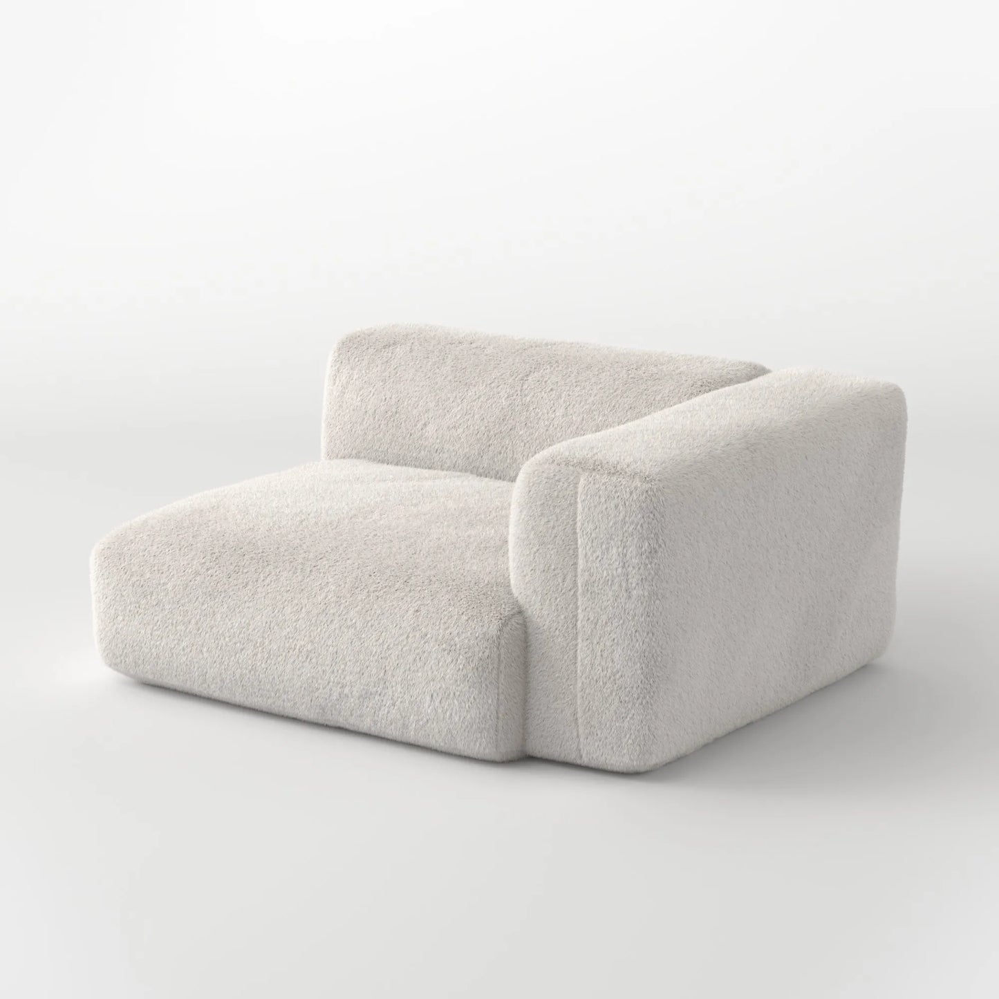 MOMO CORNER LEFT - SOFT FUR IVORY CLOUD
