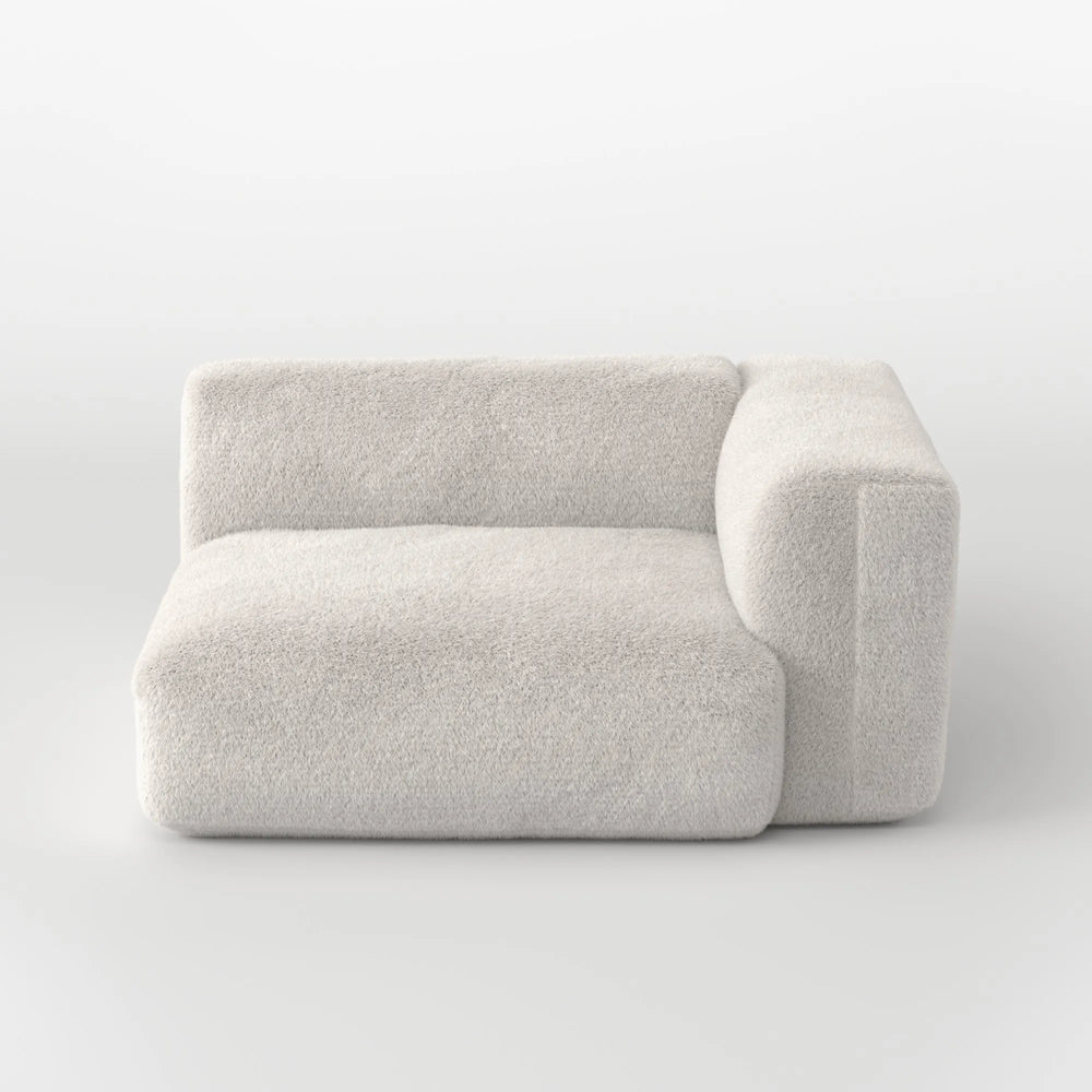 MOMO CORNER LEFT - SOFT FUR IVORY CLOUD
