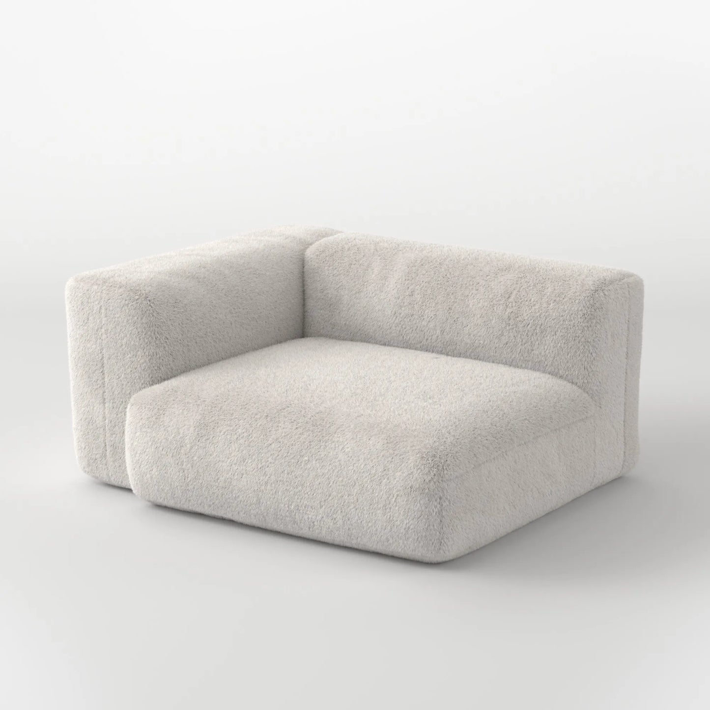 MOMO CORNER RIGHT - SOFT FUR IVORY CLOUD