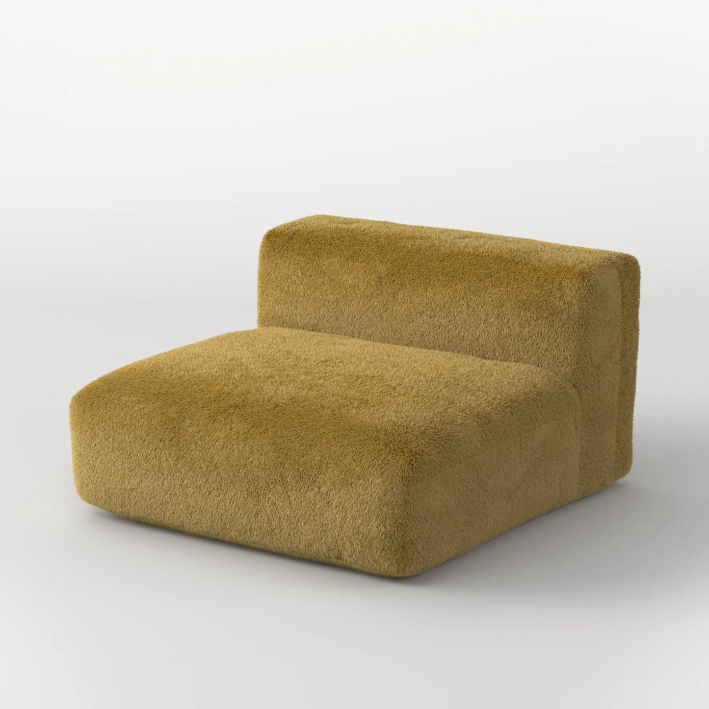 MOMO LOUNGER - SOFT FUR GOLDEN MOSS