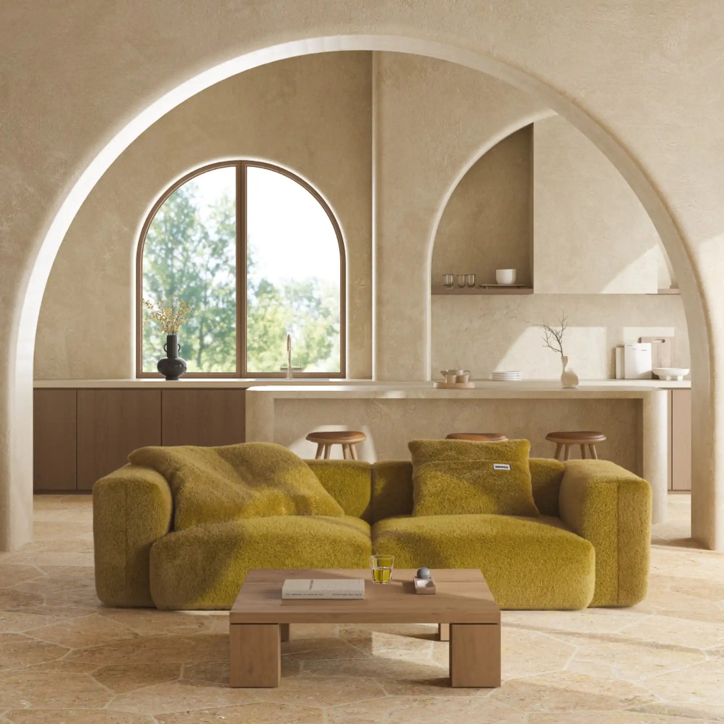 MOMO SET 1 - SOFT FUR GOLDEN MOSS