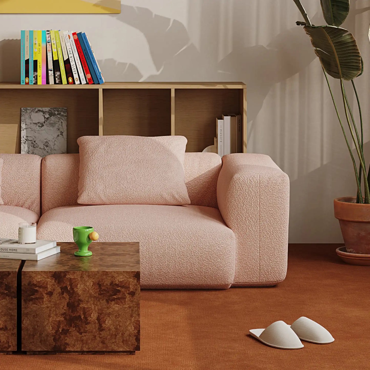 MOMO CORNER LEFT - TEDDY FLEECE BLUSH