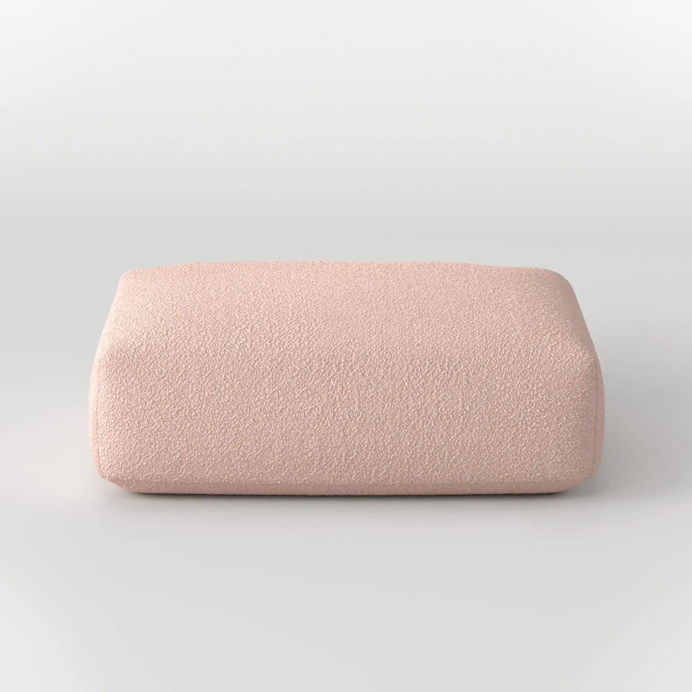 MOMO OTTOMAN - TEDDY FLEECE BLUSH