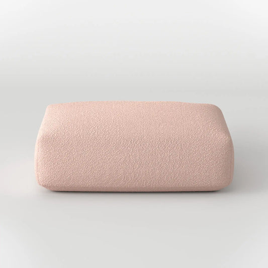 MOMO OTTOMAN - TEDDY FLEECE BLUSH
