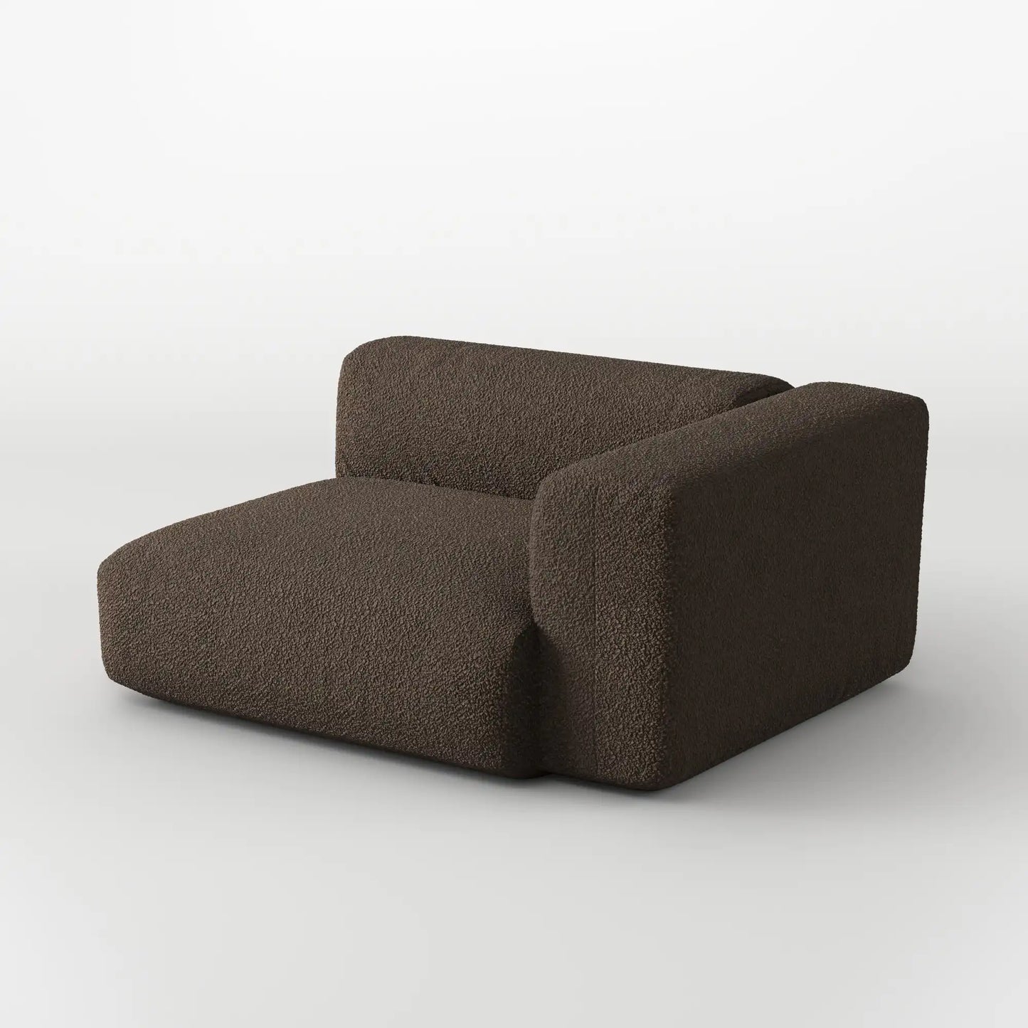 MOMO CORNER LEFT - TEDDY FLEECE CHOCOLATE