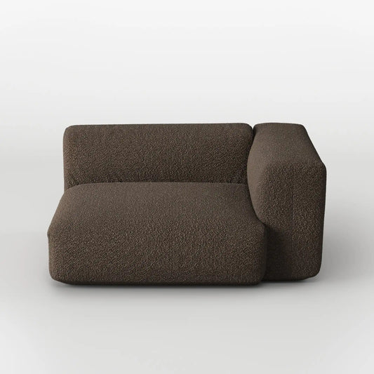 MOMO CORNER LEFT - TEDDY FLEECE CHOCOLATE