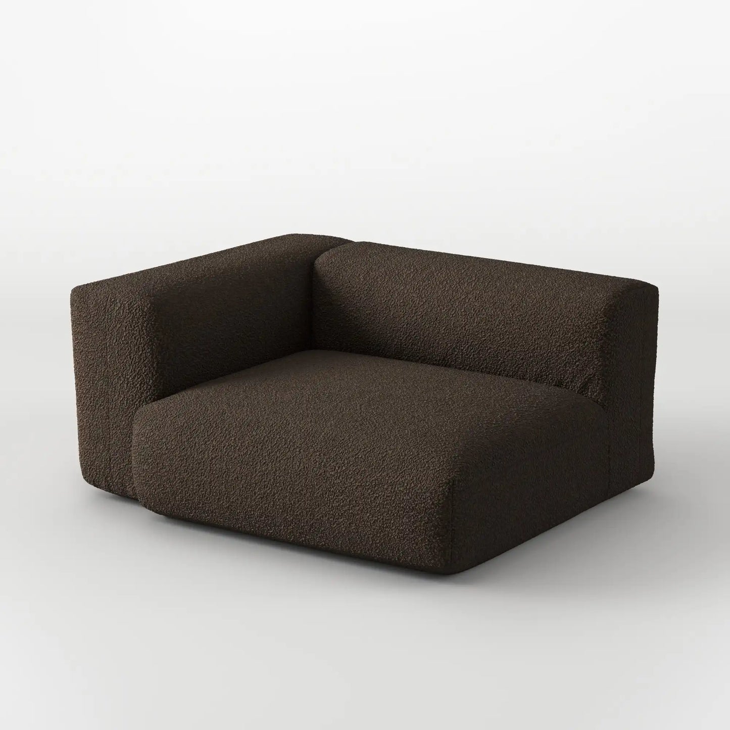 MOMO CORNER RIGHT - TEDDY FLEECE CHOCOLATE