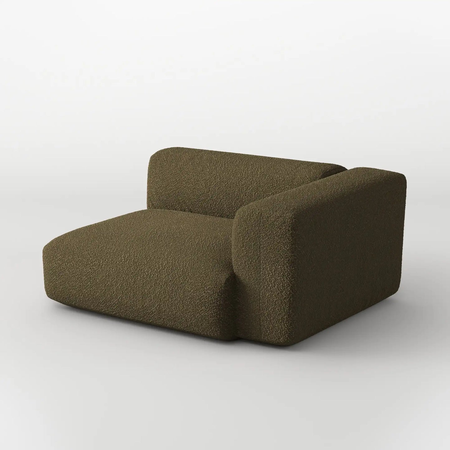 MOMO CORNER LEFT - TEDDY FLEECE DARK OLIVE