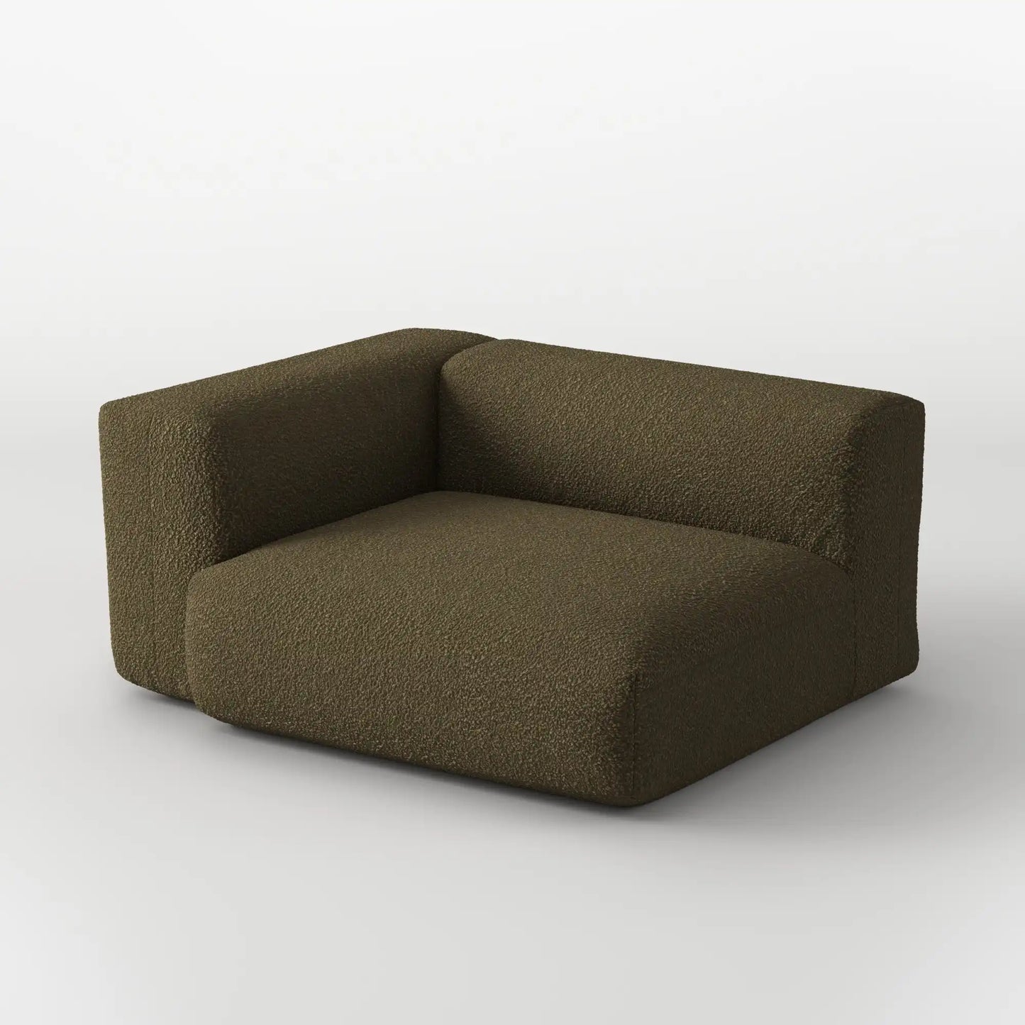 MOMO CORNER RIGHT - TEDDY FLEECE DARK OLIVE
