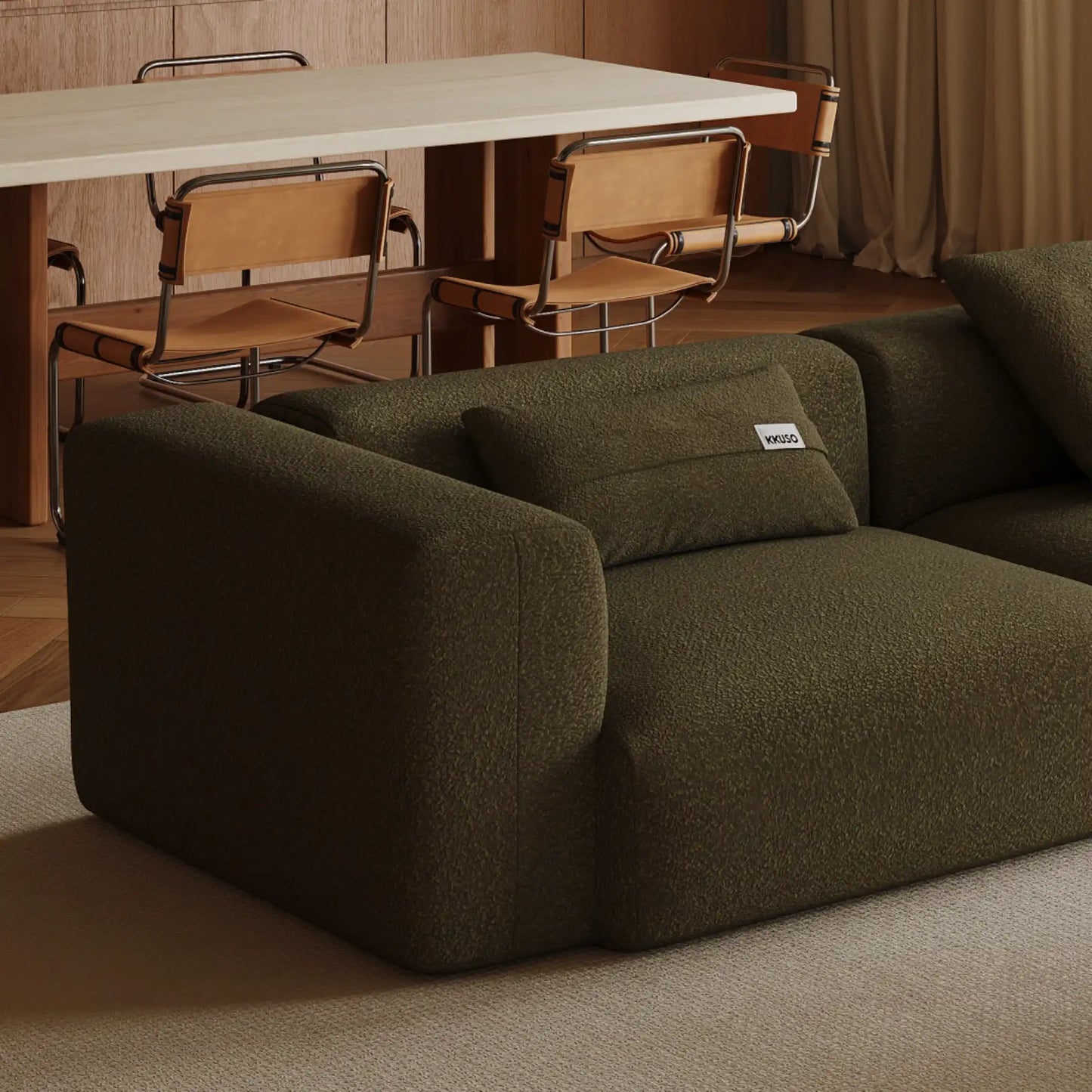 MOMO SET 1 - TEDDY FLEECE DARK OLIVE