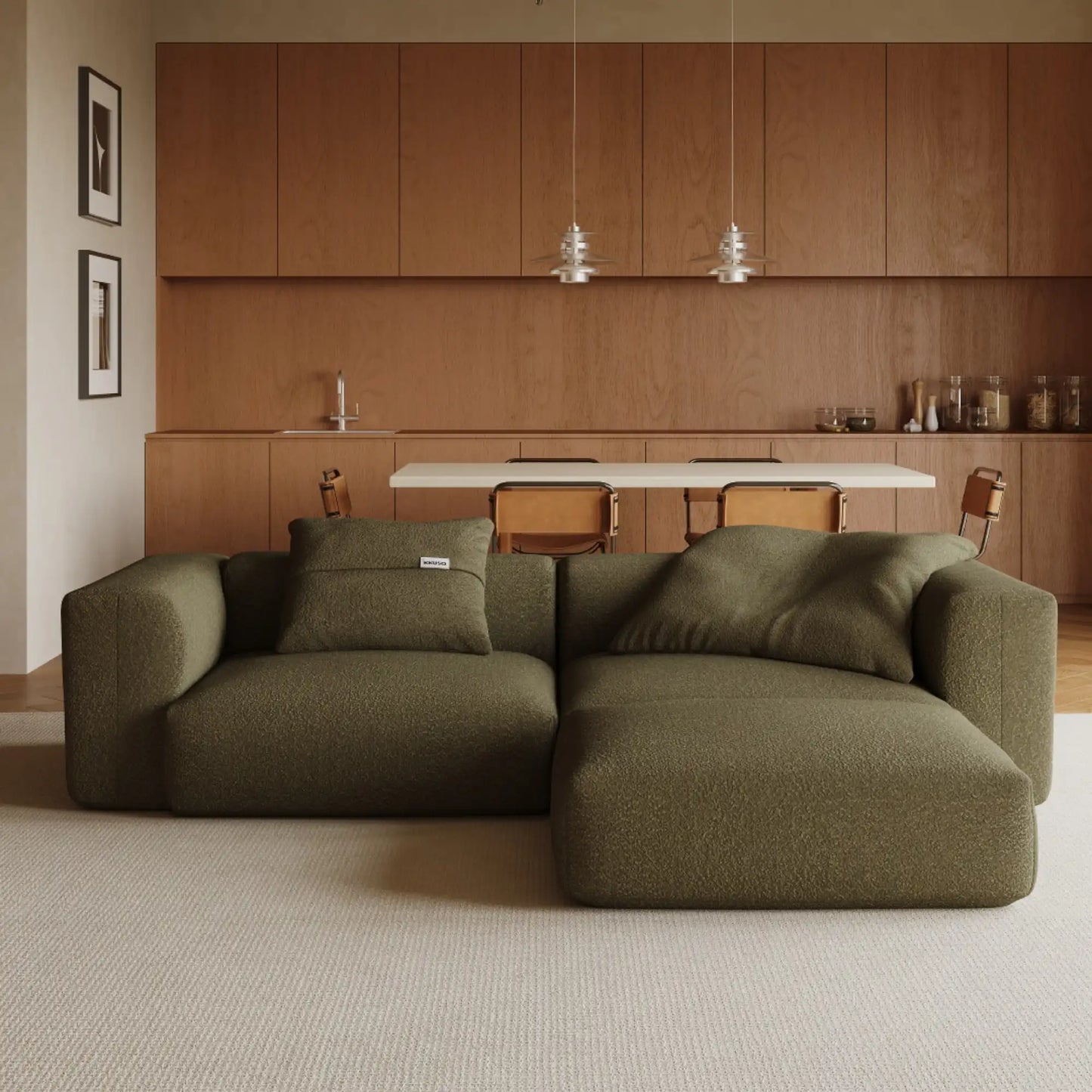 MOMO SET 1 - TEDDY FLEECE DARK OLIVE