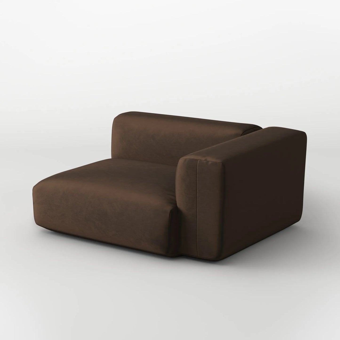 MOMO CORNER LEFT - VELVET DARK CHOCOLATE