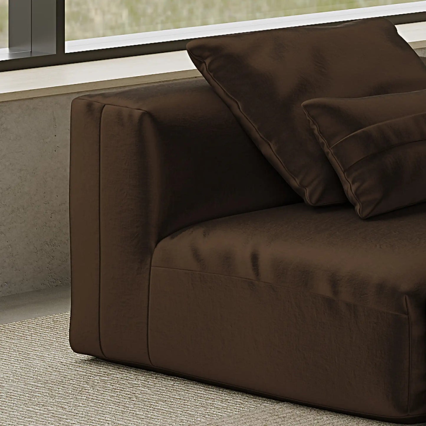 MOMO LOUNGER - VELVET DARK CHOCOLATE