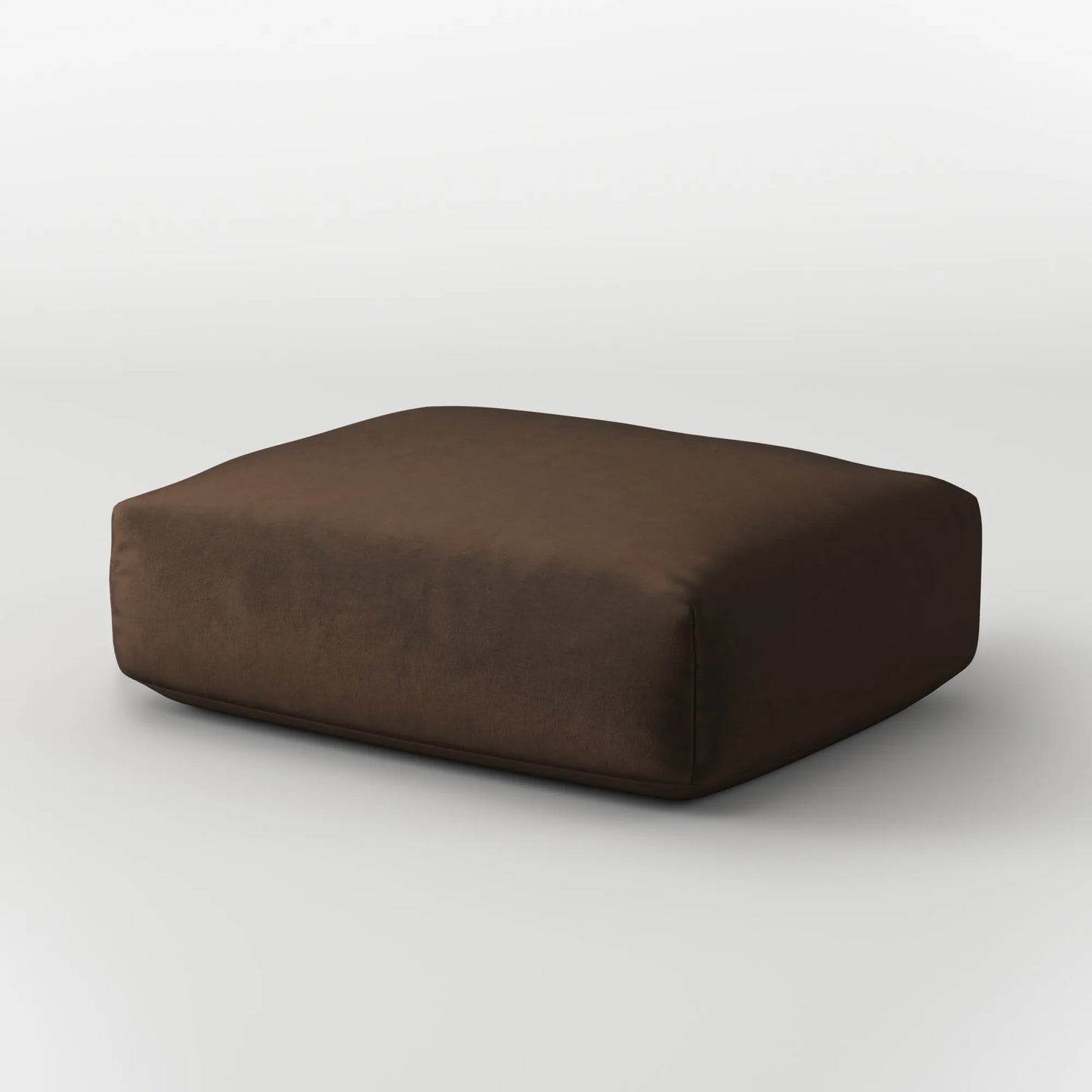 MOMO OTTOMAN - VELVET DARK CHOCOLATE