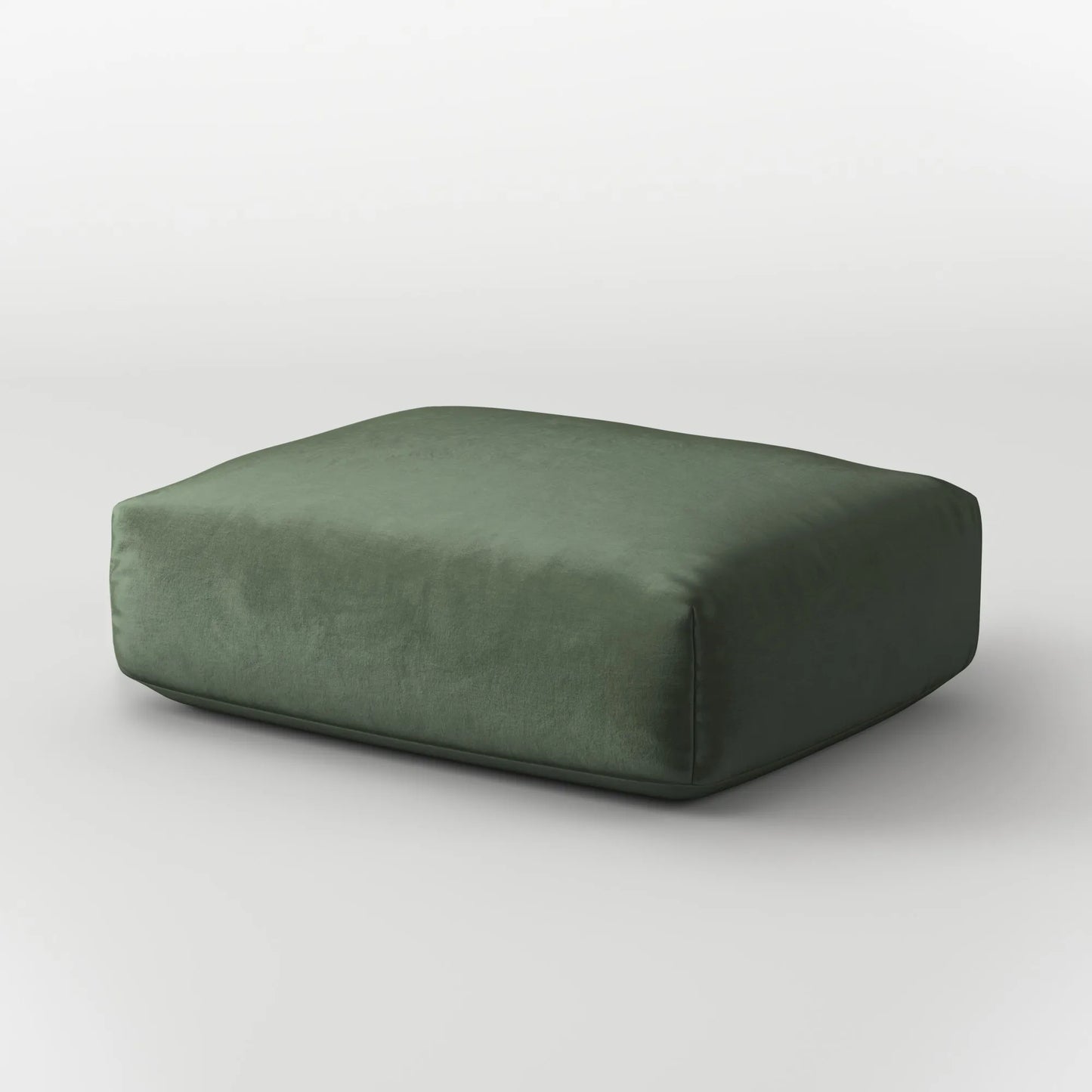 MOMO OTTOMAN - VELVET DEEP OLIVE