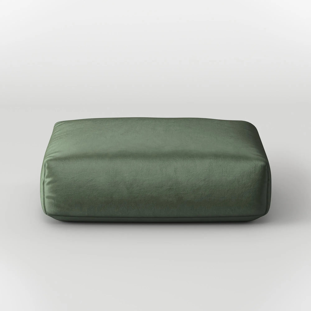 MOMO OTTOMAN - VELVET DEEP OLIVE