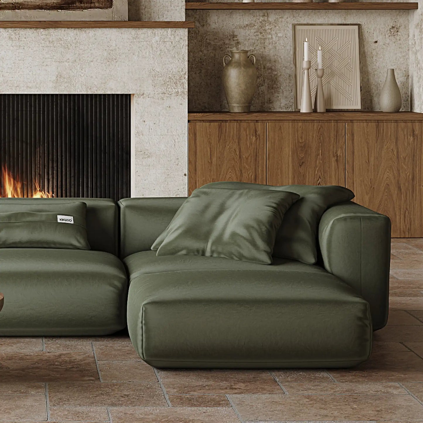 MOMO SET 2 - VELVET DEEP OLIVE