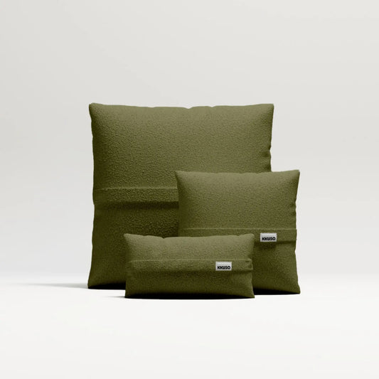 MOMO PILLOW - BOUCLE SOFT OLIVE SET 2