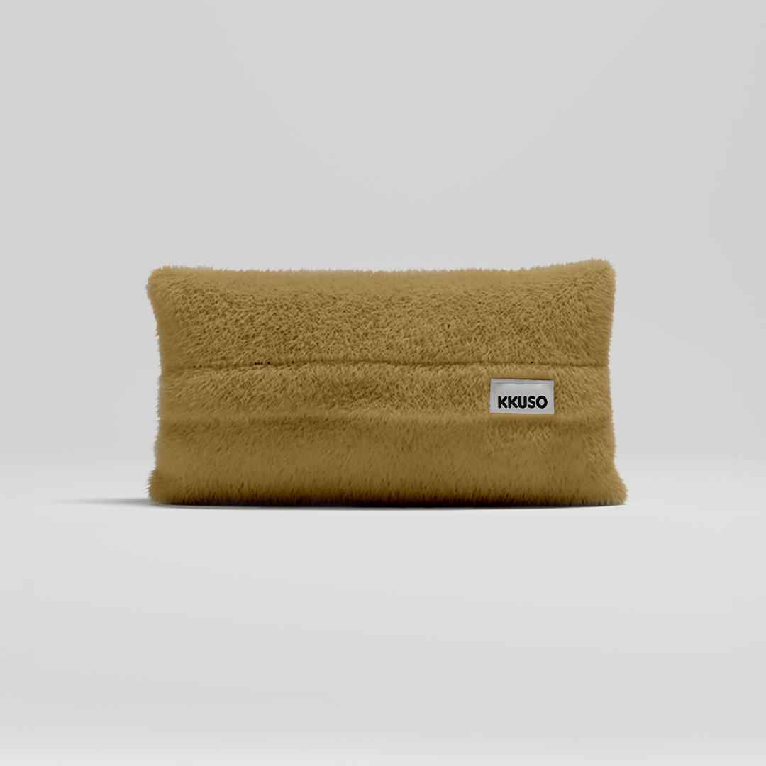 MOMO PILLOW - SOFT FUR GOLDEN MOSS SMALL