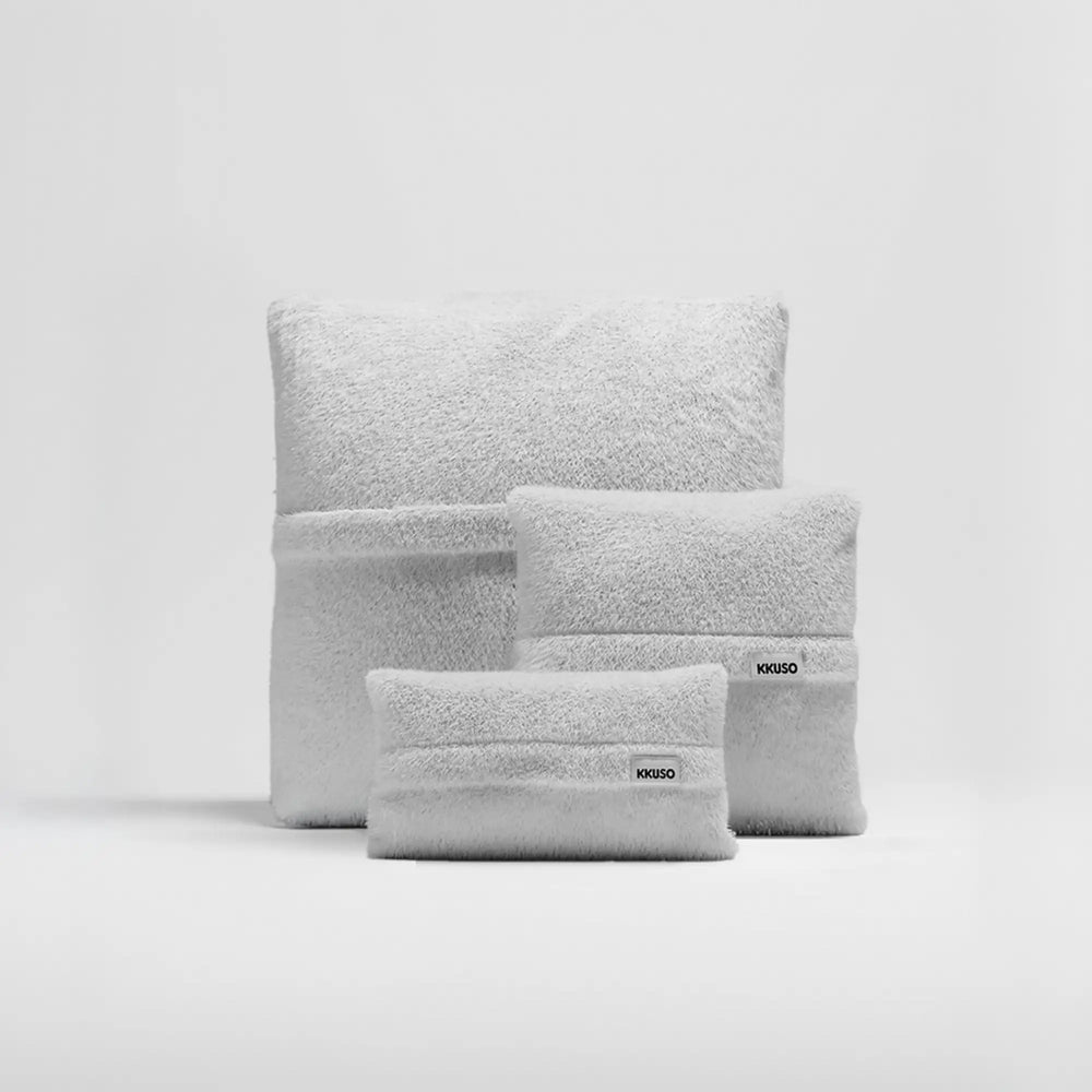 MOMO PILLOW - SOFT FUR IVORY CLOUD SET 2