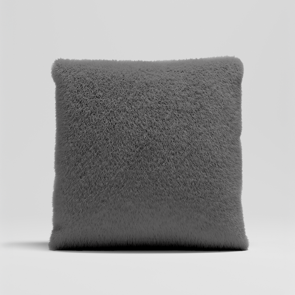 MOMO PILLOW - SOFT FUR STONE GREY MEDIUM