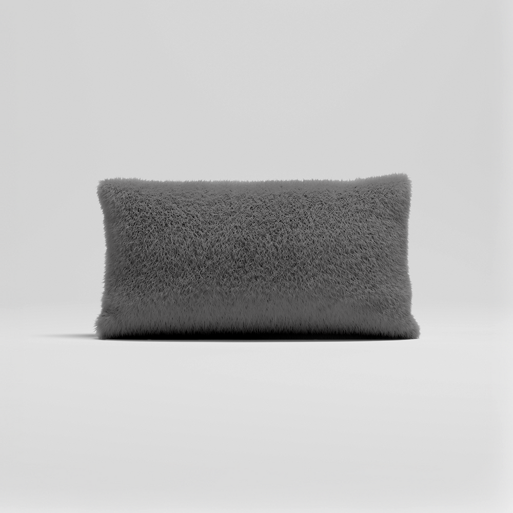 MOMO PILLOW - SOFT FUR STONE GREY SMALL