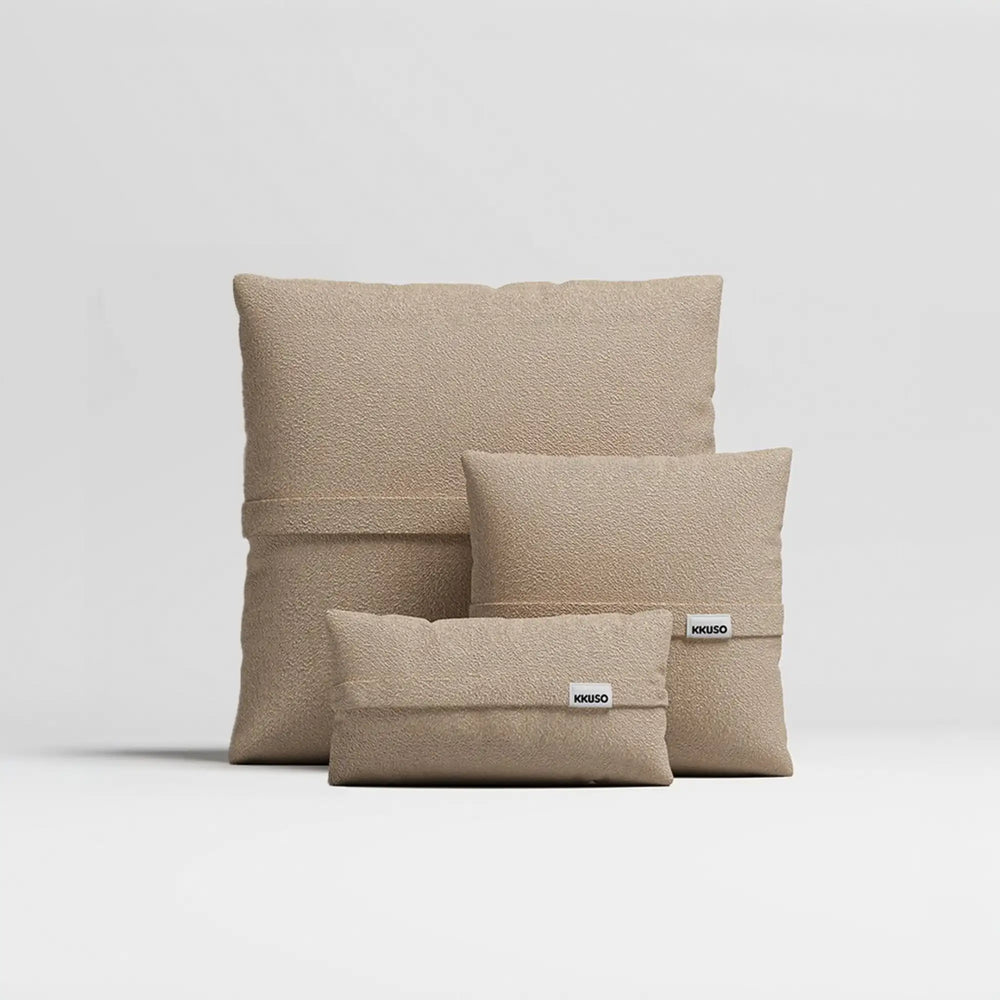 MOMO PILLOW - TEDDY FLEECE BEIGE SET 2