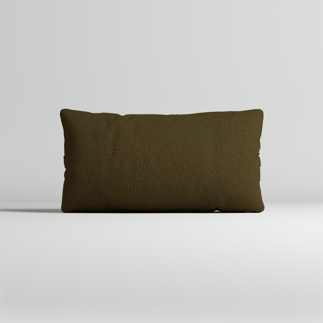 MOMO PILLOW - TEDDY FLEECE DARK OLIVE SMALL