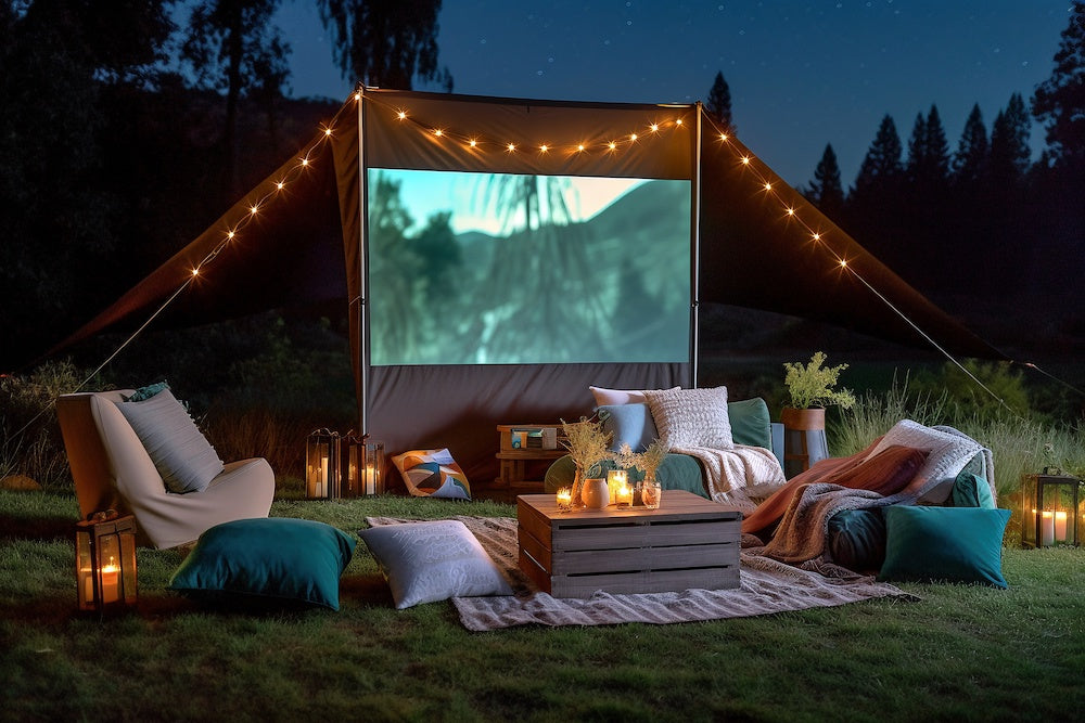 outdoor cinema setup