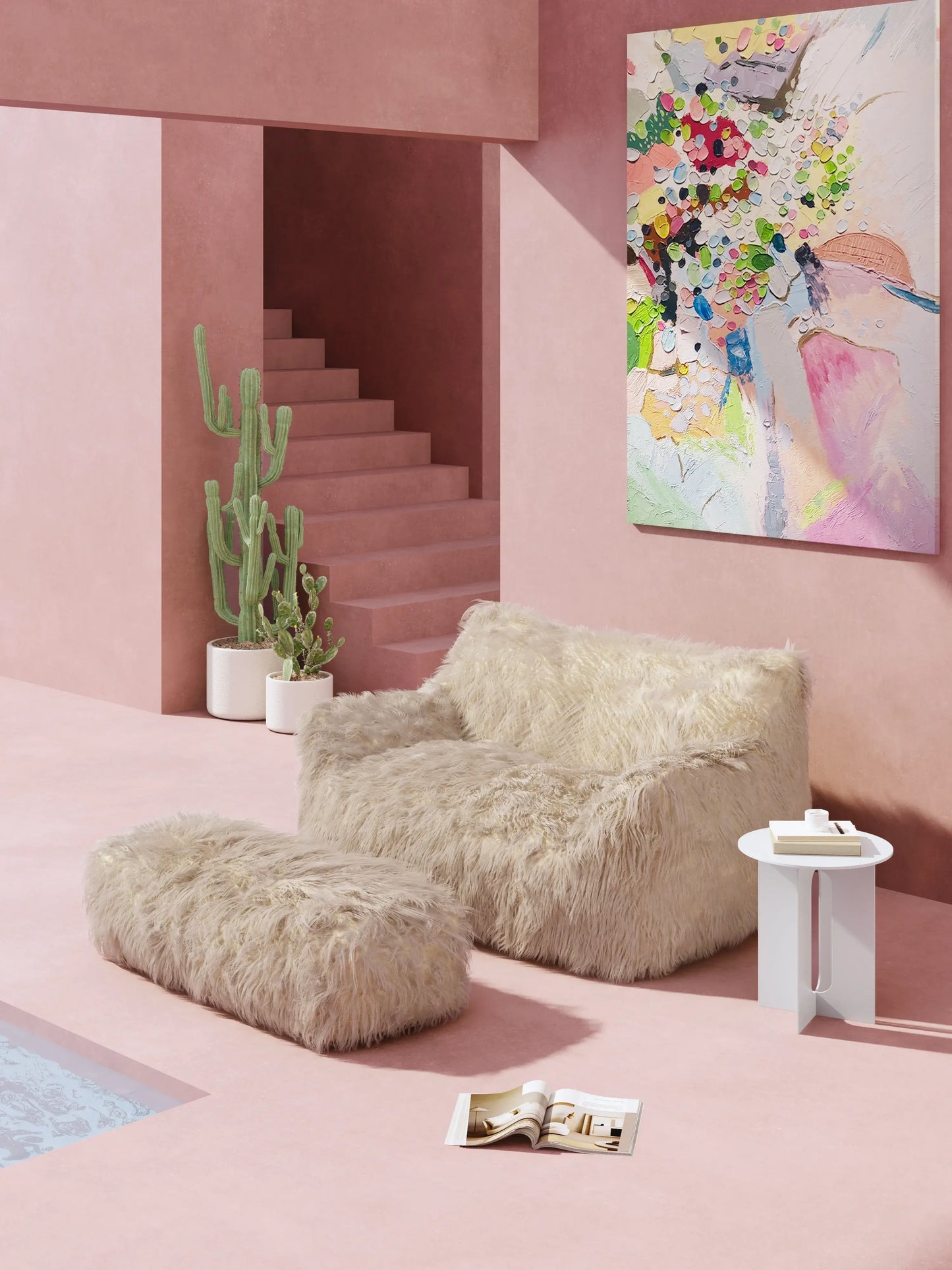 DODO TWO-SEATER LOUNGE - FAUX FUR