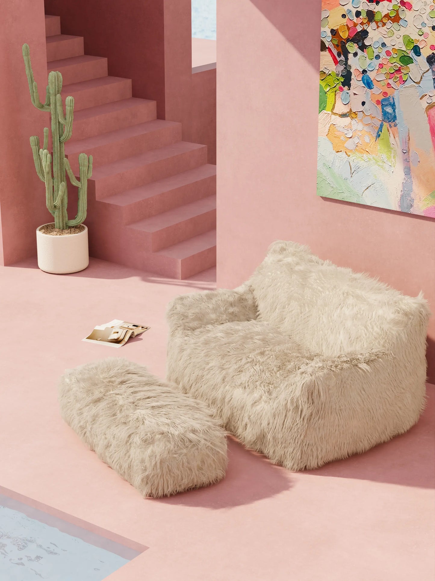 DODO TWO-SEATER LOUNGE - FAUX FUR